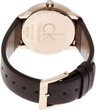 Calvin Klein Minimal White Dial Brown Leather Strap Watch for Women - K3M226G6 Authentic Buy Shop Now