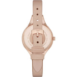 Emporio Armani Chiara Quartz Crystals White Dial Rose Gold Leather Strap Watch For Women - AR7437 Authentic Buy Shop Now