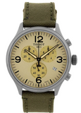 Tissot T Sport Chrono XL Beige Dial Khakhi Green Nylon Strap Watch for Men - T116.617.33.267.00 Authentic Buy Shop Now