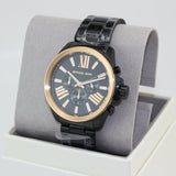 Michael Kors Wren Chronograph Black Dial Black Steel Strap Watch For Men - MK8933 Authentic Buy Shop Now