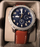 Fossil Bowman Chronograph Blue Dial Brown Leather Strap Watch for Men - FS5602 Authentic Buy Shop Now