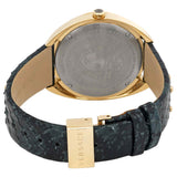 Versace Shadov Quartz Gold Dial Black Leather Strap Watch for Women - VEBM01118 Authentic Buy Shop Now