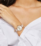 Emporio Armani Gianni T Bar Analog Silver Dial Beige Leather Strap Watch For Women - AR11127 Authentic Buy Shop Now