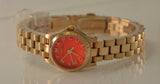 Marc Jacobs Henry Dinky Red Dial Gold Steel Strap Watch for Women - MBM3202 Authentic Buy Shop Now