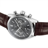 Tag Heuer Carrera Chronograph Grey Dial Brown Leather Strap Watch for Men - CBN2012.FC6483 Authentic Buy Shop Now