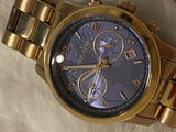 Michael Kors Runway Stop Hunger Quartz Blue Dial Rose Gold Steel Strap Watch For Men - MK8358 Authentic Buy Shop Now
