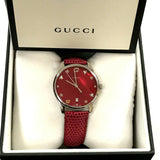 Gucci G-Timeless Cherry Red Mother of Pearl Dial 27mm Watch For Women - YA126584 Authentic Buy Shop Now