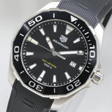 Tag Heuer Aquaracer Quartz Black Dial Black Rubber Strap Watch for Men - WAY101A.FT6141 Authentic Buy Shop Now