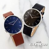 Coach Charles Blue Dial Brown Leather Strap Watch for Men - 14602151 Authentic Buy Shop Now