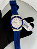 Guess Athena White Dial White Dial Blue Rubber Strap Watch For Women - GW0030L5 Authentic Buy Shop Now