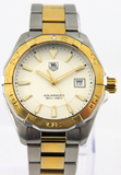Tag Heuer Aquaracer Quartz White Dial Two Tone Steel Strap Watch for Men - WAY1120.BB0930 Authentic Buy Shop Now