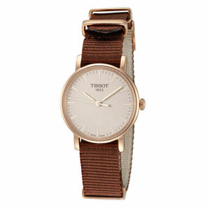Tissot Everytime Desire White Dial Maroon NATO Strap Watch for Women - T109.210.37.031.00 Authentic Buy Shop Now