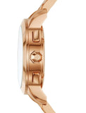 Tory Burch Classic Chronograph White Dial Rose Gold Steel Strap Watch for Women - TBW1033 Authentic Buy Shop Now