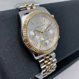 Michael Kors Lexington Silver Dial Two Tone Steel Strap Watch for Women - MK5955 Authentic Buy Shop Now