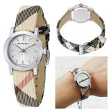 Burberry The City Nova Silver Dial Brown Leather Strap Watch for Women - BU9212 Authentic Buy Shop Now