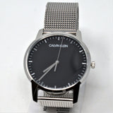 Calvin Klein City Chronograph Black Dial Silver Mesh Bracelet Watch for Men - K2G2G121 Authentic Buy Shop Now