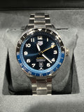 Tag Heuer Autavia Cosc GMT Automatic Blue Dial Silver Steel Strap Watch for Men - WBE511A.BA0650 Authentic Buy Shop Now