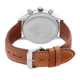 Movado Heritage Calendoplan Chronograph White Dial Brown Leather Strap Watch for Men - 3650008 Authentic Buy Shop Now