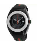 Gucci Sync Quartz Black Dial Black Rubber Strap Watch For Men - YA137301 Authentic Buy Shop Now