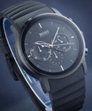 Hugo Boss Modern Black Dial Black Rubber Strap Watch for Men - 1512639 Authentic Buy Shop Now