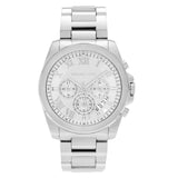 Michael Kors Brecken Chronograph Silver Dial Silver Steel Strap Watch For Women - MK8562 Authentic Buy Shop Now