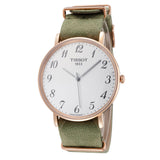 Tissot T Classic Everytime White Dial Green Nylon Strap Watch for Men - T109.610.38.032.00 Authentic Buy Shop Now