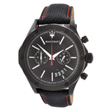 Maserati Circuito Black Dial Black Leather Strap Watch For Men - R8871627004 Authentic Buy Shop Now