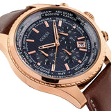 Guess Persuit Chronograph Blue Dial Brown Leather Strap Watch for Men - W0500G1 Authentic Buy Shop Now