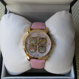 Gucci G Timeless Quartz Mother of Pearl Dial Pink Leather Strap Watch For Women - YA1264132 Authentic Buy Shop Now