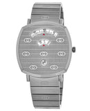 Gucci Grip Quartz Silver Dial Silver Steel Strap Watch For Women - YA157401 Authentic Buy Shop Now