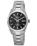 Tissot Gentleman Powermatic 80 Silicium Black Dial Silver Steel Strap Watch For Men - T127.407.11.051.00 Authentic Buy Shop Now