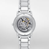 Emporio Armani Meccanico Skeleton Silver Dial Silver Steel Strap Watch For Men - AR1980 Authentic Buy Shop Now