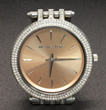 Michael Kors Darci Orange Dial Silver Stainless Steel Strap Watch for Women - MK3218 Authentic Buy Shop Now