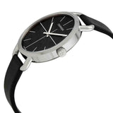 Calvin Klein Even Black Dial Black Leather Strap Watch for Women - K7B231CZ Authentic Buy Shop Now