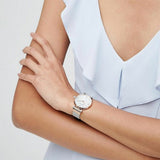 Emporio Armani Retro Mother of Pearl Dial Silver Mesh Bracelet Watch For Women - AR2067 Authentic Buy Shop Now