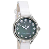 Marc Jacobs Betty Mother of Pearl Black Dial White Leather Strap Watch for Women - MJ1512 Authentic Buy Shop Now