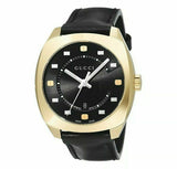 Gucci GG2570 Black Dial Black Leather Strap Watch For Men - YA142310 Authentic Buy Shop Now