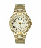 Guess Mini Prism Diamonds White Dial Gold Steel Strap Watch for Women - W15072L1 Authentic Buy Shop Now