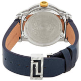 Versace Viamond Quartz White Dial Blue Leather Strap Watch For Men - VEPO00120 Authentic Buy Shop Now