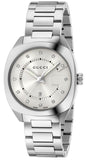 Gucci GG2570 Diamonds White Dial Silver Steel Strap Watch For Women - YA142403 Authentic Buy Shop Now