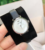 Emporio Armani Modern White Dial Black Leather Strap Watch For Women - AR11159 Authentic Buy Shop Now