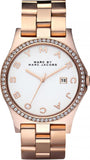 Marc Jacobs Henry Diamonds White Dial Rose Gold Steel Strap Watch for Women - MBM3079 Authentic Buy Shop Now
