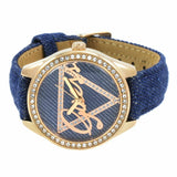 Guess Little Flirt Quartz Blue Dial Blue Leather Strap Watch For Women - W0456L6 Authentic Buy Shop Now
