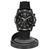 Guess Commander Black Dial Black Rubber Strap Watch for Men - GW0211G3 Authentic Buy Shop Now