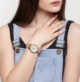 Guess Sassy Quartz White Dial Rose Gold Steel Strap Watch For Women - W0705L3 Authentic Buy Shop Now