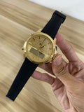 Tommy Hilfiger Jeans Digital Analog Gold Dial Black Rubber Strap Watch For Women - 1791762 Authentic Buy Shop Now