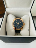 Gucci GG2570 Quartz Black Dial Black Leather Strap Watch For Women - YA142407 Authentic Buy Shop Now