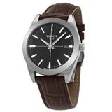 Tissot Gentlemen Black Dial Brown Leather Strap Watch for Men - T127.410.16.051.01 Authentic Buy Shop Now