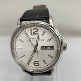 Marc Jacobs Fergus White Dial Black Leather Strap Watch for Men - MBM5076 Authentic Buy Shop Now