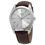 Tissot Gentlemen Silver Dial Brown Leather Strap Watch for Men - T127.410.16.031.01 Authentic Buy Shop Now